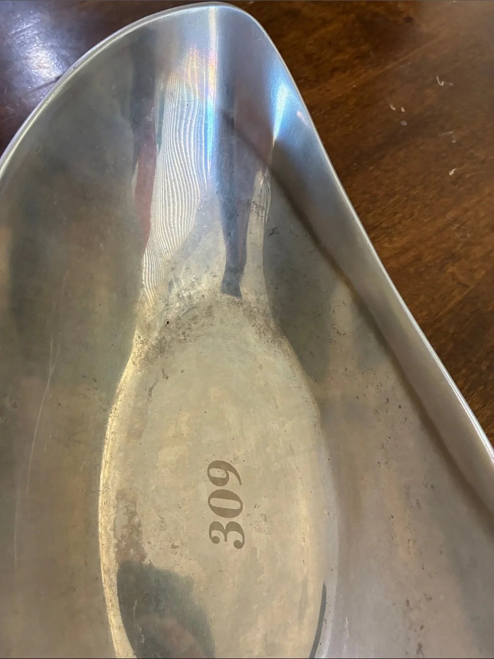 Beautiful Silver-Tone Decorative Serving Bowl - Modern Curved Design
